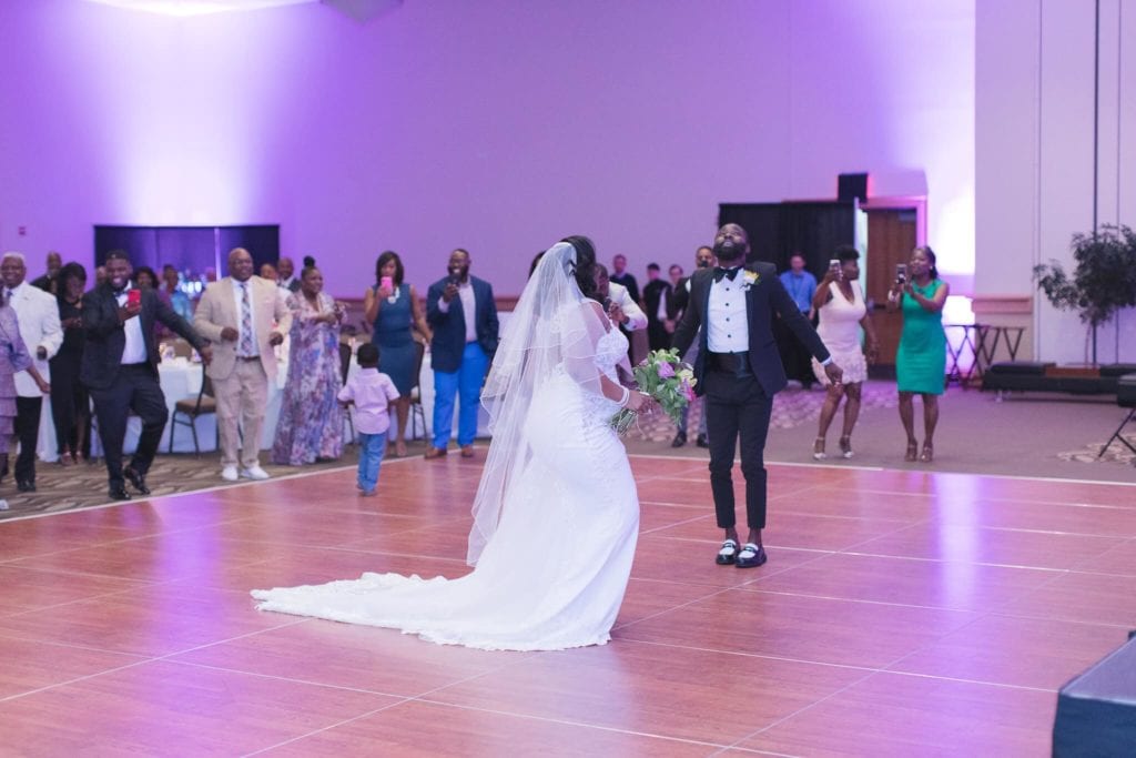 photo of wedding in cross insurance center ballroom