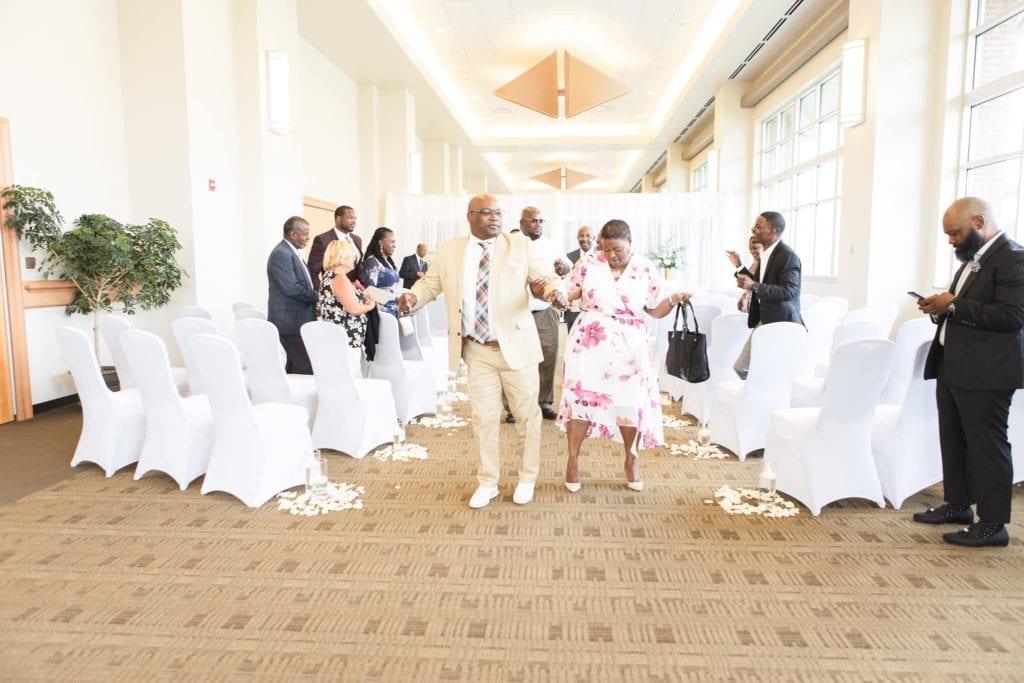 photo of wedding in cross insurance center ballroom