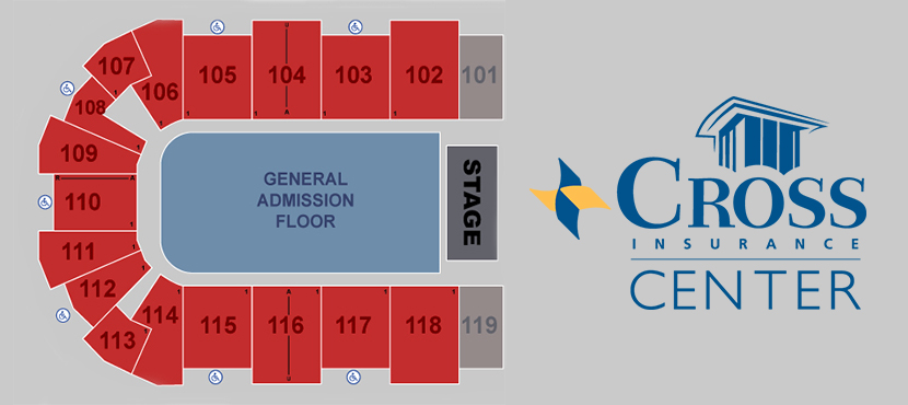 Cross Center Bangor Maine Seating Chart