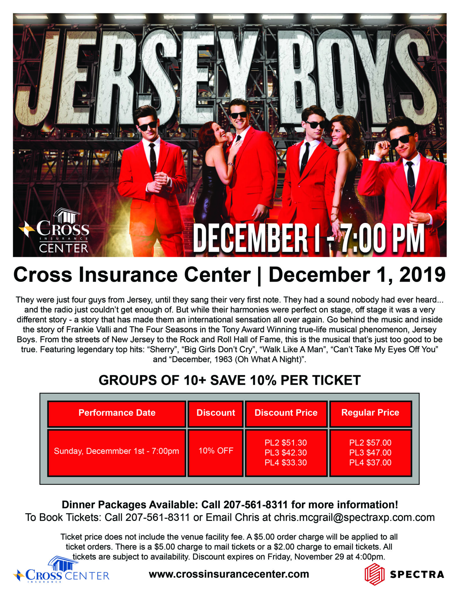 price of jersey boys tickets